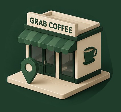 GRAB COFFEE 매장 입지 일러스트